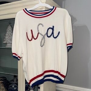 Queen of Sparkles USA Sweater Sz L